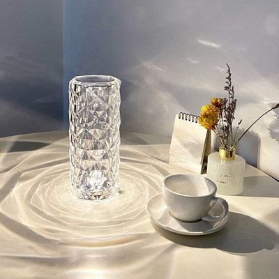 Diamond Crystal Rose Table Lamp Touch Control 💎
