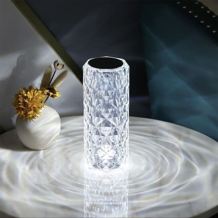 Diamond Crystal Rose Table Lamp Touch Control 💎