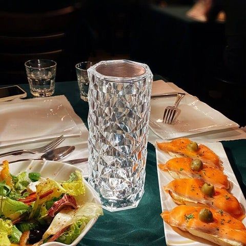 Diamond Crystal Rose Table Lamp Touch Control 💎