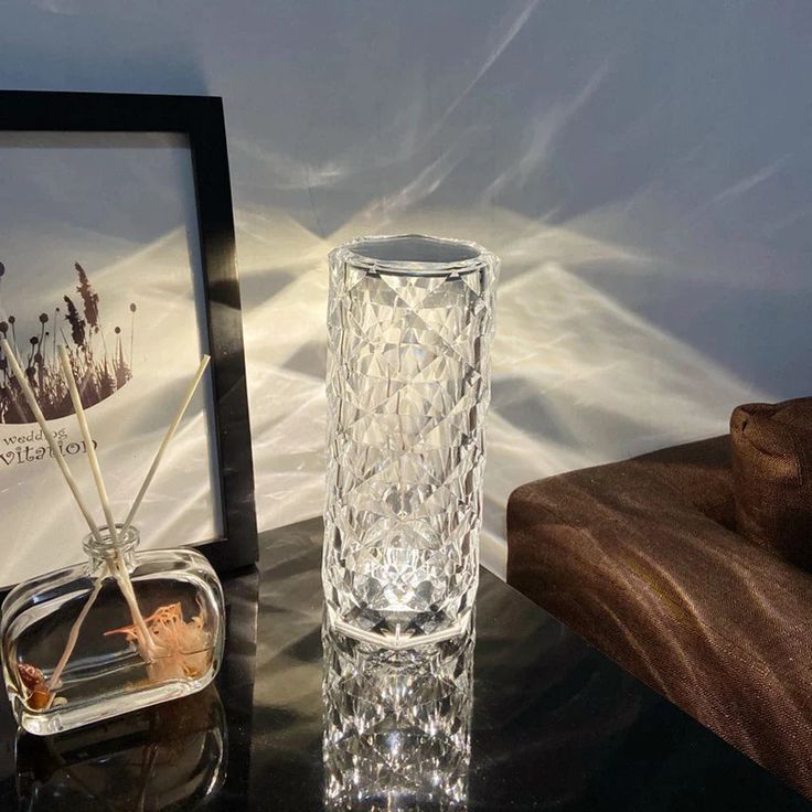 Diamond Crystal Rose Table Lamp Touch Control 💎