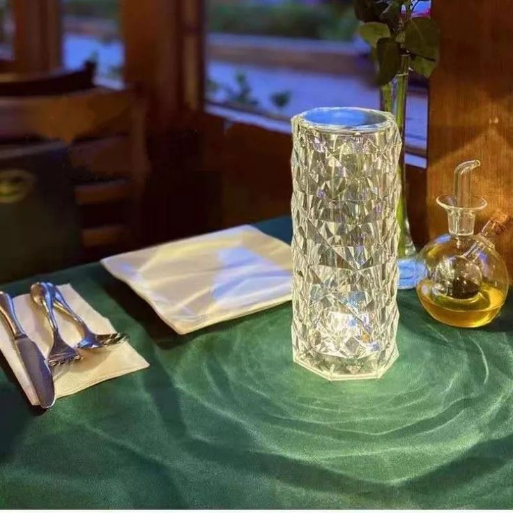Diamond Crystal Rose Table Lamp Touch Control 💎