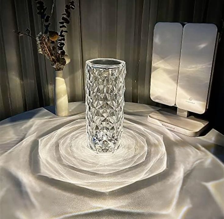 Diamond Crystal Rose Table Lamp Touch Control 💎