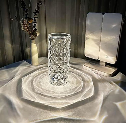 Diamond Crystal Rose Table Lamp Touch Control 💎