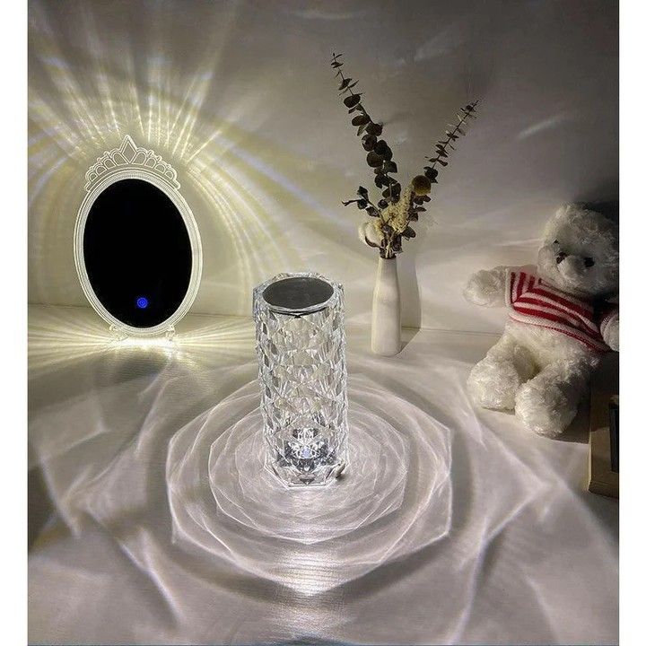 Diamond Crystal Rose Table Lamp Touch Control 💎