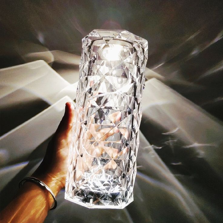 Diamond Crystal Rose Table Lamp Touch Control 💎