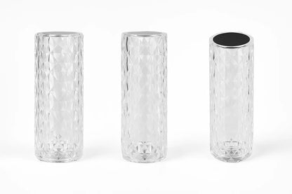 Diamond Crystal Rose LED Table Lamp - Rechargeable Touch Control Multi-Color 💎