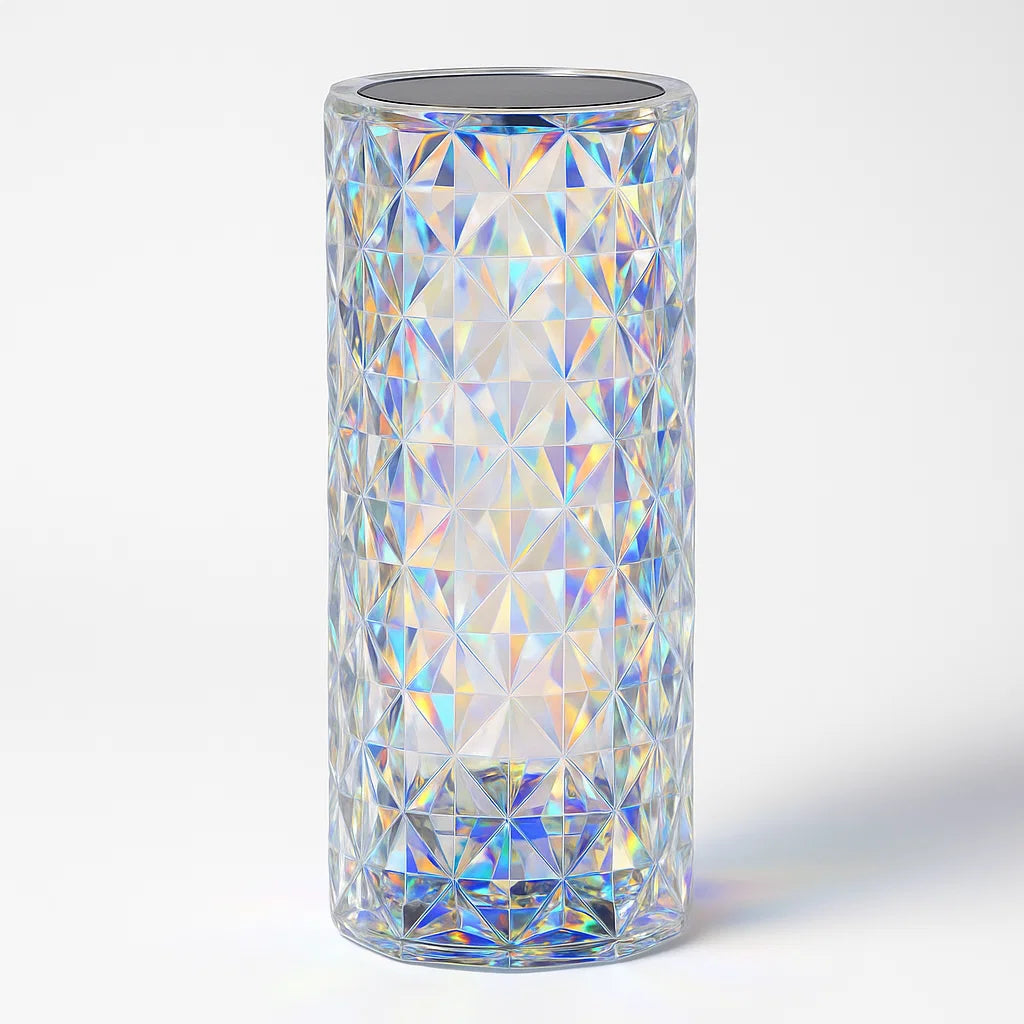 Diamond Crystal Rose LED Table Lamp - Rechargeable Touch Control Multi-Color 💎
