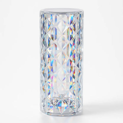 Diamond Crystal Rose LED Table Lamp - Rechargeable Touch Control Multi-Color 💎